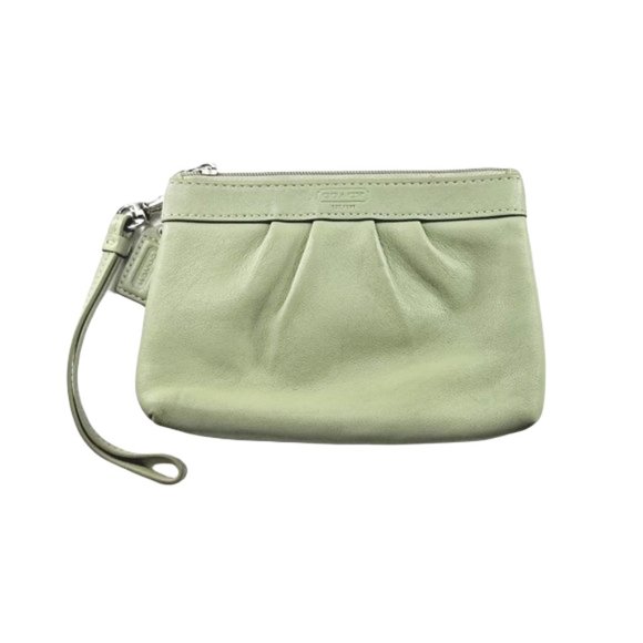 Coach Handbags - Coach Ashley Pleated Leather Wristlet